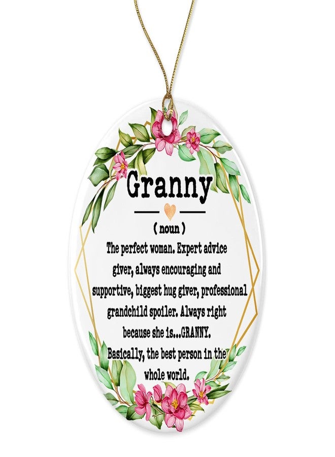 WolfeDesignPDD Granny Noun Keepsake - Christmas & Mother's Day Ornament - Granny Gift - Printed on Both Sides - Image 1